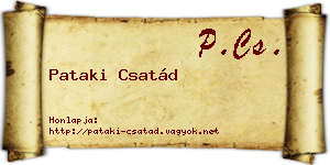 Pataki Csatád névjegykártya